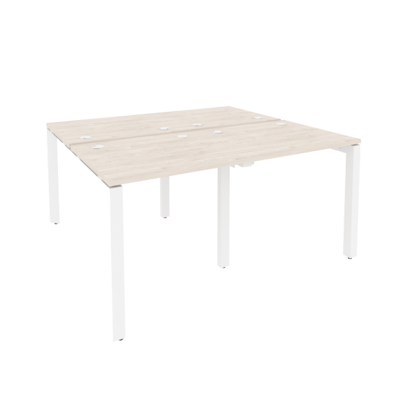 Рабочая станция на П-образном м/к Onix O.MP-D.RS-4.0.7 1560x1475x750 (Денвер Светлый/Белый Металл)