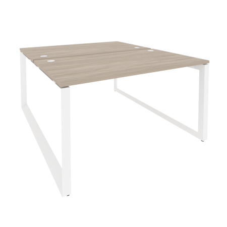 Рабочая станция на О-образном м/к Onix O.MO-D.RS-2.3.8 1380x1635x750 (Дуб Аттик/Белый Металл)