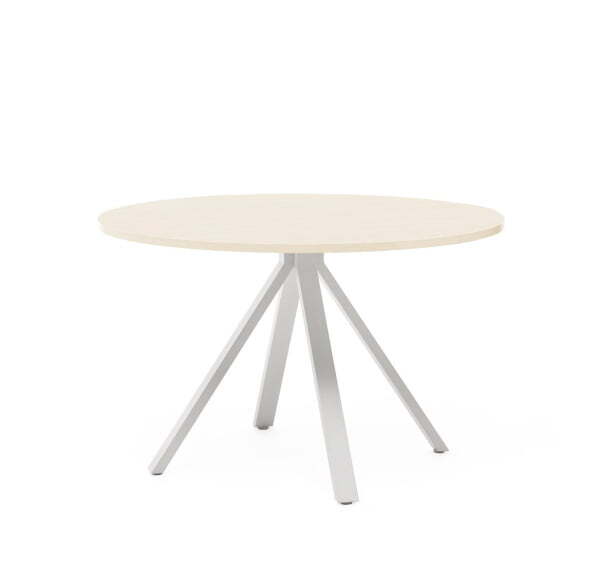 Стол для переговоров опоры черные Fermo AS120B/V3 1200x1200x750 (Светлый дубЧерный)