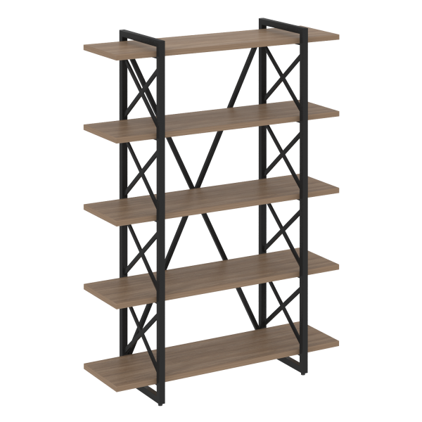 Стеллаж на регулируемых опорах-5 полок VR.L-MST.O-5.8V 1200x400x1650 (Дуб Аризона/Черный металл)