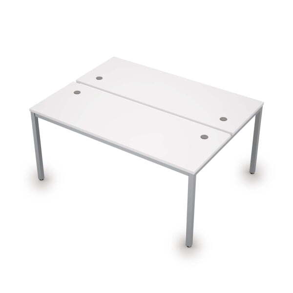 6МБ.264 Бенч-система на два рабочих места (1600x1235x750) (Белый/Алюминий матовый)