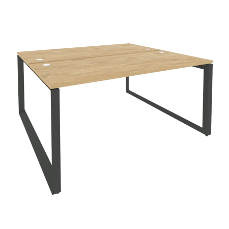 Рабочая станция на О-образном м/к Onix O.MO-D.RS-2.4.7 1580x1475x750 (Тиквуд Светлый/Черный металл)