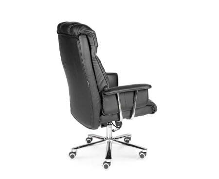 Президент / сталь + хром / черная  кожа (Черный)