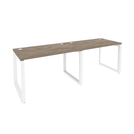 Рабочая станция на О-образном м/к Onix O.MO-RS-2.2.7 2360x720x750 (Тиквуд Темный/Белый Металл)