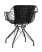 Кресло Thomas черное с черной подушкой (Стул-кресло Thomas черный)