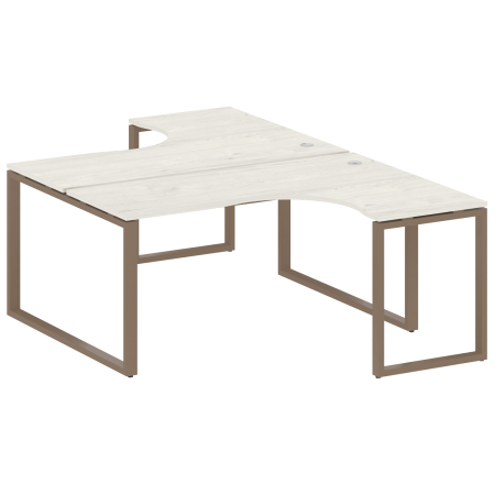 Рабочая станция криволинейная Metal System Style БО.РАС-СА-2.4 1600x2435x750 (Дуб Наварра/Мокко металл)