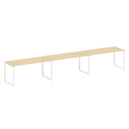 Рабочая станция Metal System Style БО.СМ-3.4 4800x720x750 (Акация/Белый металл)