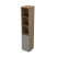 9ПЛ.005.21 Пенал высокий со стеклом и открытыми полками (400x450x2045), левый (Teakwood)