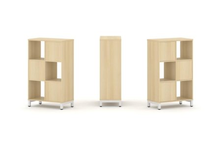 Набор стеллажа 1 сторонний, 3 яруса SN.NS-321 (754х400х1248) (Акация Лорка/Металл Белый)