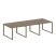Переговорный стол 3 столешницы Metal System Style БО.ПРГ-3.1 3000x1235x750 (Дуб Наварра/Серый металл)
