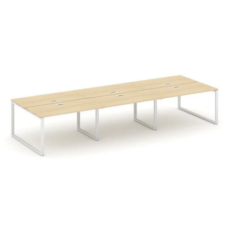 Рабочая станция 2-х сторонняя SN-6O.DRS-072 (3540х1432х750) (Акация Лорка/Металл Белый)