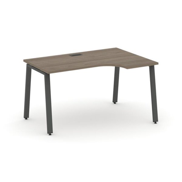Стол рабочий эргономичный SN-6A.SPA-021(R) (1380х800/980х750) (Вяз Благородный/Металл Антрацит)