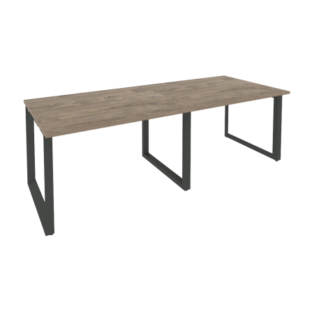 Стол переговорный Onix O.MO-PRG-2.2 2360x980x750 (Тиквуд Темный/Черный металл)