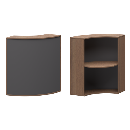 Стойка угловая Ресепшн А-550 900x900x1220 (Орех)