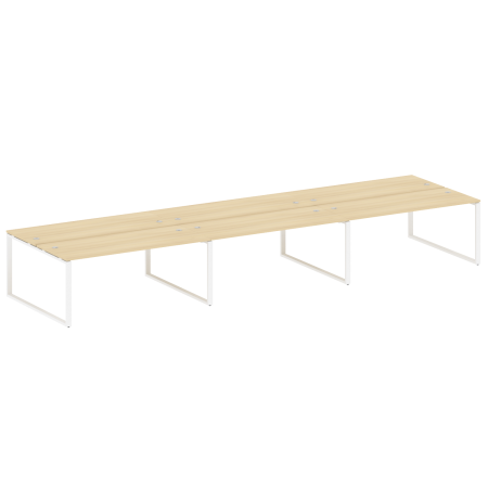 Рабочая станция Metal System Style БО.СМ-6.5 5400x1475x750 (Акация/Белый металл)