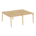 Рабочая станция на деревянных опорах Onix Wood OW.D.RS-4.1.8 1960x1635x750 (Тиквуд Светлый/Дуб Темный)