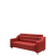 Диван офисный Неаполь (А-04) 2-х местный (Красный)