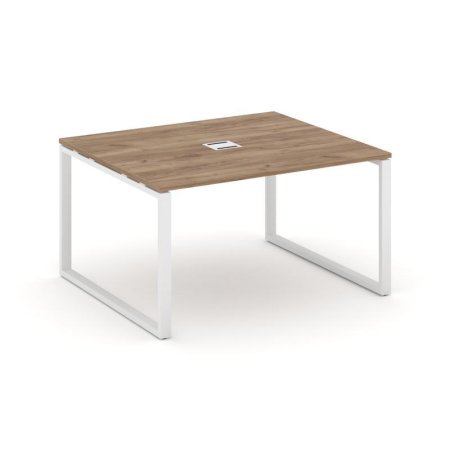 Стол переговорный SN-6O.SPRG-032 (1180х1180х750) (Дуб Табак/Металл Белый)
