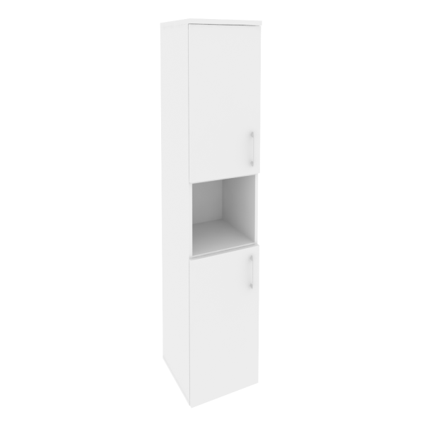 Шкаф высокий узкий левый Onix O.SU-1.5L 400x420x1977 (Белый Бриллиант)