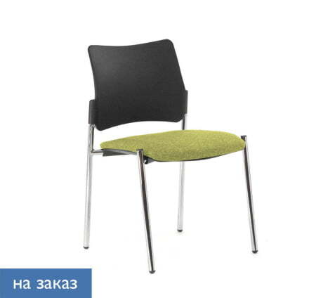 PINKO Кресло на 4-х опорах без подлокотников (Черный/Зеленый)