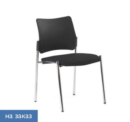 PINKO Кресло на 4-х опорах без подлокотников (Черный/Черный)