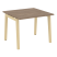 Стол переговорный на деревянных опорах Onix Wood OW.PRG-1.1 980x980x750 (Тиквуд Светлый/Дуб Темный)