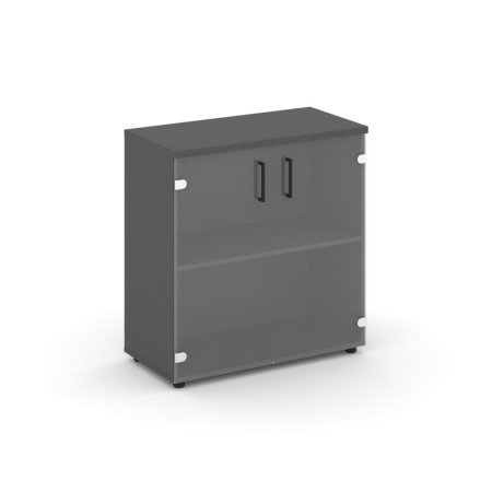 Шкаф низкий широкий SN.STS.E-302 (796х400х833) (Антрацит/Прозрачный)