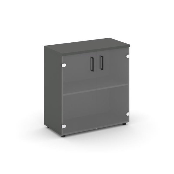 Шкаф низкий широкий SN.STS.E-302 (796х400х833) (Антрацит/Прозрачный)