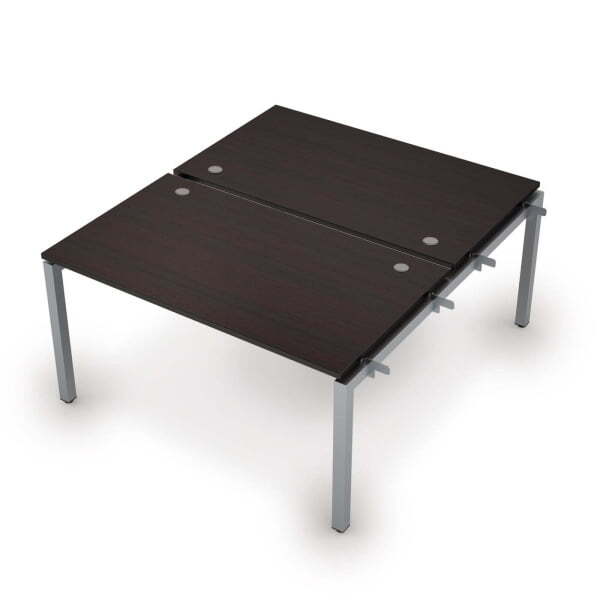 6МБН.5289 Бенч-система на 2 рабочих места, начальный модуль (1400x1635x750) (Венге/Алюминий матовый)