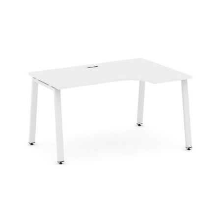 Стол рабочий эргономичный SN-6A.SPA-001(R) (1380х600/980х750) (Белый/Металл Белый)