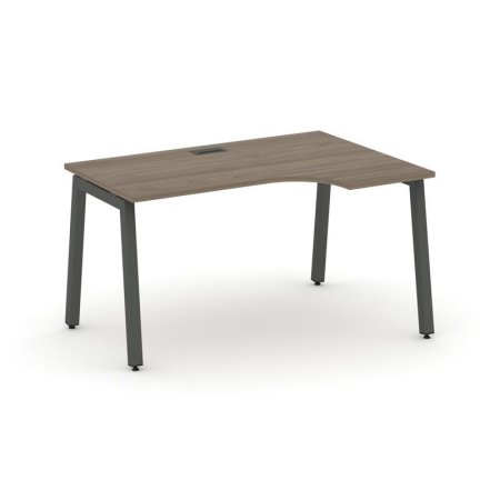 Стол рабочий эргономичный SN-5A.SPA-011(R) (1380х700/980х750) (Вяз Благородный/Металл Антрацит)