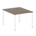Переговорный стол 1 столешница Metal System Style БП.ПРГ-1.1 1000x1235x750 (Дуб Наварра/Серый металл)