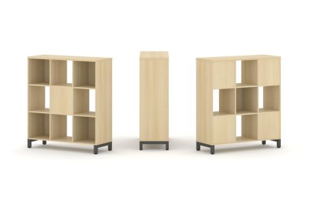 Набор стеллажа 2-х сторонний, 3 яруса SN.NSD-331 (1121х400х1248) (Акация Лорка/Металл Антрацит)