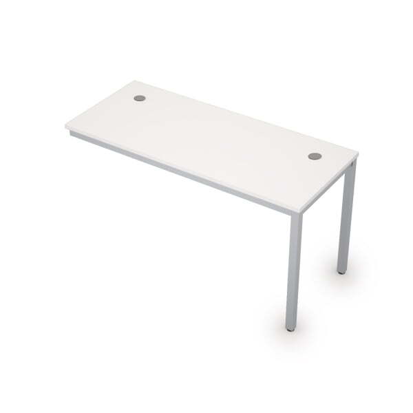 6МБК.169 Линейные бенч-системы, конечный модуль (1400x600x750) (Белый/Алюминий матовый)