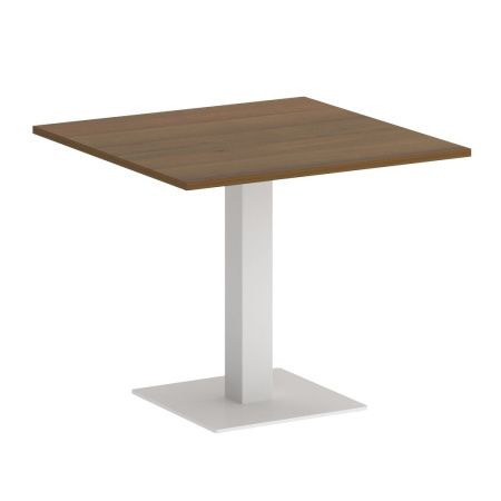 Стол квадратный VR.SP-5-90.2 900x900x750 (Орех Гварнери/Белый Металл)