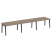 Стол переговорный на деревянных опорах Onix Wood OW.PRG-3.3 4140x980x750 (Тиквуд Светлый/Дуб Темный)