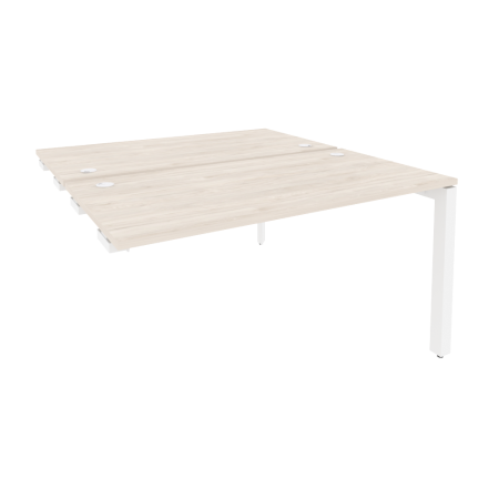 Стол-приставка двойной на П-образном м/к к опорным элем. Onix O.MP-D.SPR-3.7 1380x1475x750 (Денвер Светлый/Белый Металл)