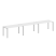Рабочая станция на 3 раб. места Metal System Style БП.СМ-3.3 4200x720x750 (Дуб Наварра/Серый металл)