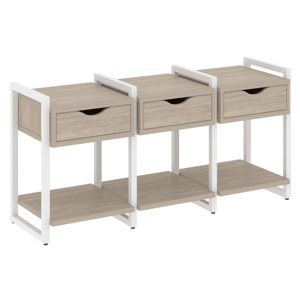 Тумба на регулируемых опорах наборная VR.L-TN-4.O 1440x460x719 (Дуб Аттик/Белый металл)