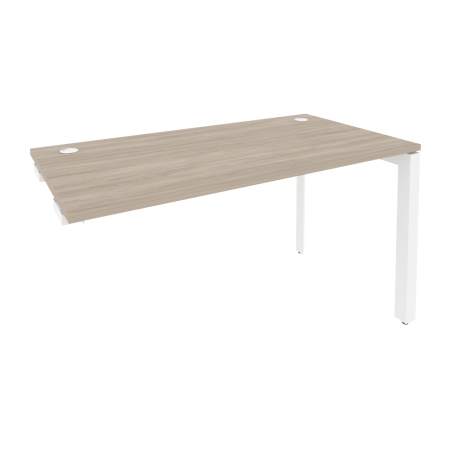 Стол-приставка на П-образном м/к к опорным элементам Onix O.MP-SPR-3.7 1380x720x750 (Дуб Аттик/Белый Металл)