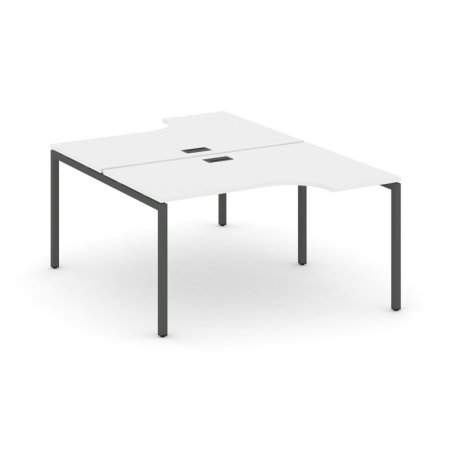 Рабочая станция эргономичная SN-4P.DRPA-012 (1580х1432/1992х750) (Белый/Металл Антрацит)