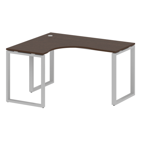 Стол криволинейный левый Metal System Style БО.СА-3 Л 1400x1200x750 (Венге Цаво/Серый металл)