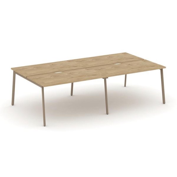 Рабочая станция 4 места ES.D.RS-4.3-VP (2760х1500х750) (Тиквуд Светлый/Металл Латте)