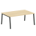Стол для переговоров (1 столешница) на А-образном м/к Metal System Style БА.ПРГ-1.5 1800x1235x750 (Дуб наварра/Серый металл)