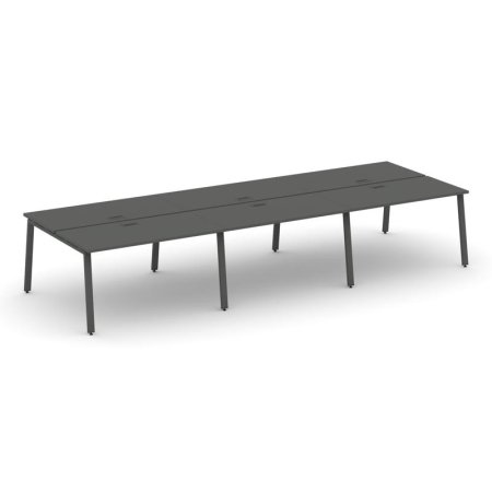Рабочая станция 2-х сторонняя SN-6A.DRS-061 (2940х1232х750) (Антрацит/Металл Антрацит)