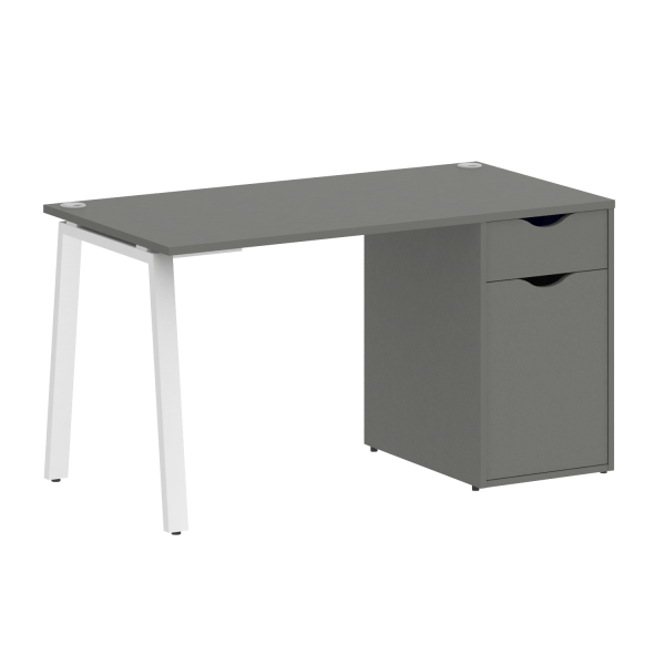 Стол письменный VR.SP-3-138.1.A 1380x720x750 (Металлик/Белый Металл)