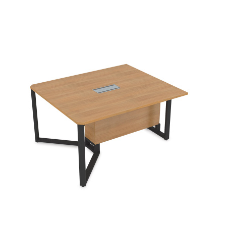 16СКН.122 Стол-квадрат бенч, начальный модуль  (1200x1200x750) (Romano | Черный)