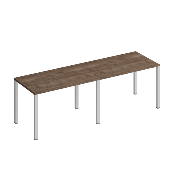 Рабочая станция на металлокаркасе КФ (2х120) Комфорт КФ К.1131-2 2400x750x750 (Дуб шамони темныйСерый)