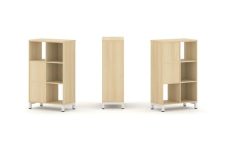 Набор стеллажа 2-х сторонний, 3 яруса SN.NSD-321 (754х400х1248) (Акация Лорка/Металл Белый)