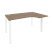 Стол эргономичный правый на П-образном м/к Onix O.MP-SA-2R 1380x980x750 (Тиквуд Темный/Белый Металл)